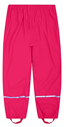 Alla Sim Girls Waterproof Rain Pant Outdoor Lightweight Cozy Rainwear Rose 6-7