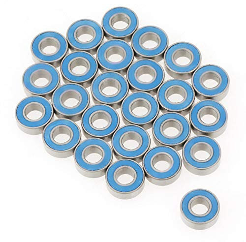 MR115-2RS Kugellager, 25 Stück Metall Double Shielded Miniatur Rillenkugellager, Gummi Abgedichtete Kugellager Set, Lager für Werkzeugmaschinen Pumpenindustrie Skateboard Luftschiff (5 * 11 * 4mm)