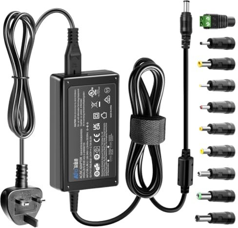 KFD Universal 24V Power Supply Adapter for Printer Scanner Camera LED Monitor AC 100-240V to DC 24V Transformer Charger 10 Connectors for Silhouette Cameo 1 2 3 4 5 Cricut Maker 3 Explore 3