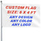 Naispanda Personalisierte Flaggen 5x8 ft mit Foto Bild Text Kundenspezifisches Polyester National Flagge Banner für Garten Außendekoration Kundenspezifische einseitige Flagge Campingflagge