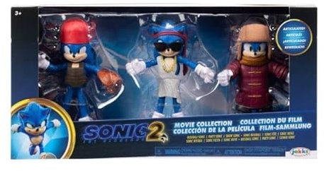 Sonic the Hedgehog 2 - The Movie, 3er-Pack Gelenkfiguren-Set, 10,2 cm Sonic