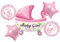 DIWULI Palloncini Carrozzina Baby Girl - Decorazione Rosa