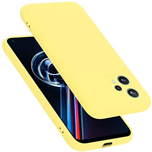 Cadorabo cover compatibile con Realme 9 5G / 9 PRO / V25 / Q5 / OnePlus Nord CE 2 LITE 5G, cover in silicone liquido per Realme 9 5G / 9 PRO, custodia in silicone, resistente ai graffi - LIQUID GIALLO