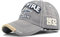 YULOONG Vintage Baseball Cap Stickerei Spitfire Washed Denim Trucker Cap 100% Baumwolle Sonnenhut für Männer Frauen Verstellbare Größe Grau