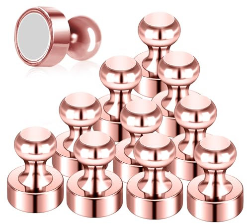 12Pack Rose Gold Refrigerator Magnets