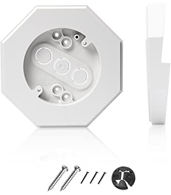 Vinyl Siding Mounting Block, 8141 Siding Light Mounting Block with Built-in Box, Outdoor Light Mounting Kit for 1/2 inch Lap Double, White, 1 Pack