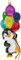Impuls Christbaumschmuck Glas 15cm Pinguin mundgeblasen handbemalt Tiere Weihnachtskugeln bunt