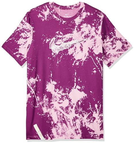 NIKE M NK DF Tee Run DIVISN AOP T-Shirt, Rose Bloom, S Homme