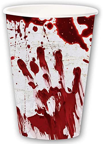 horror-shop Blutbad Halloween Party Einweg Pappbecher 6 St.