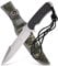 by GER-SABER Jagdmesser festehende Clip-Point-Klinge inkl. Gürtelholster und 120cm Kordel 31cm Einhandmesser - Outdoor Messer für jedes Abenteuer Survival Bowiemesser für Camping Jagd Wandern (SA30)