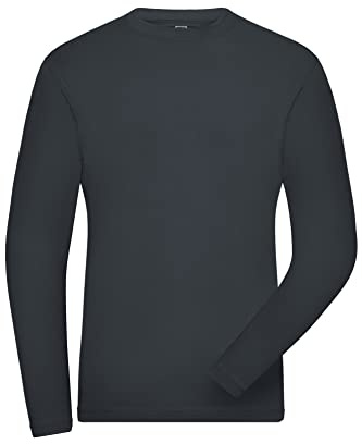 James & Nicholson Herren Bio Workwear Long-Stretch - Langarm Shirt aus Bio-Baumwolle mit Elasthan