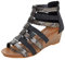 Woaikeyu Damen-Sandalen mit Reißverschluss hinten, für den Außenbereich, Sommer, Rom, atmungsaktiv, Sommerschuhe, Schwarz, 37 EU