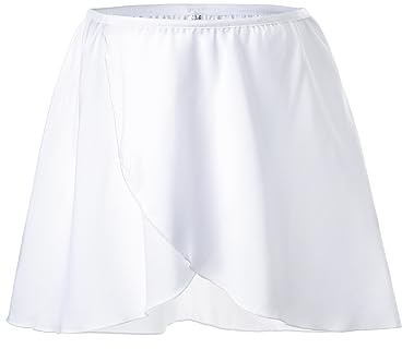 boruizhen Ballett Wickelrock Tanz Rock Chiffon Ballettrock Mädchen Mit Dehnbarem Taillenband für Kinder und Damen