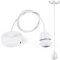Sevenpers Pendant Light Fittings Ceilings, E27 Industrial Style White Ceiling Rose with Ground Wire and 90cm Cable,Suitable for Bedroom Living Room Hallway Kitchen