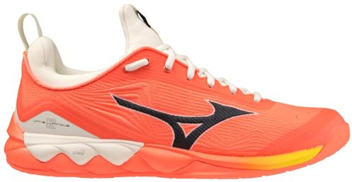 Mizuno Unisex Leuchtende Welle 2 Volleyballschuhe, Neon Flame Black Bolt2ne, 44.5 EU