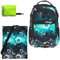 Schulrucksack Jungen Mädchen ab 3. Klasse Schule Tasche Brustgurt Schultasche Rucksack mit Sportbeutel Attach Bag und Regenhülle Premium 3 Teile Set Auswahl rtp (Flower Türkis 12805)