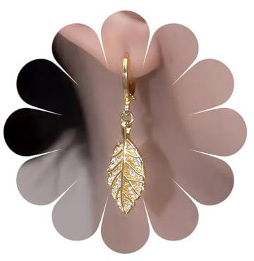 Inilbran Boho Kristall Blatt Ohrringe Vintage Blatt Baumeln Ohrringe Gold Cz Blatt Tropfen Ohrringe Herbst Blatt Reif Ohrringe Schmuck Für Frauen Und Mädchen