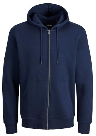Jack & Jones Plus Sweat à Capuche zippé Plus Sweat à Capuche zippé Uni Navy Blazer EU2XL US1L Navy Blazer EU2XL US1L