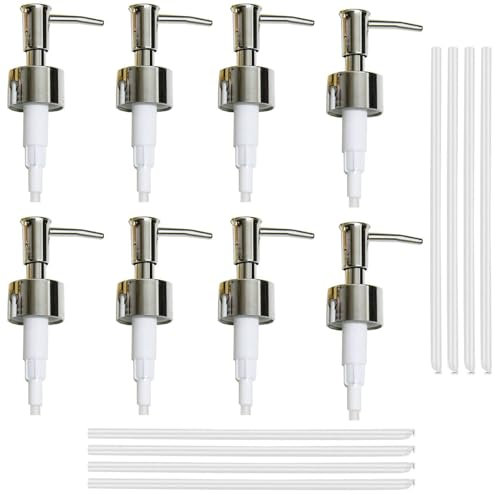 Bhina 8 Pieces Soap Pump, Soap Replacement Pump, Liquid Soap Pump Head, Suitable Pump Dispenser, Lotion Pump Parts, Used in Homes, Hotels, Kitchens, Bathrooms