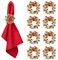 Rond de Serviette de Noël, 8Pcs Anneaux de Serviette de Noël, Rond de Serviette de Table, Boucles de Serviette, Décoration de Table de Noël pour Soirées de Dîners de Noël
