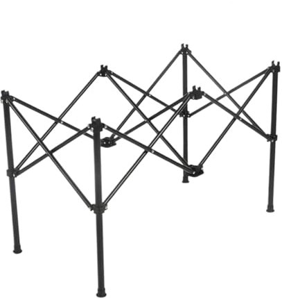 Pied de table de camping – Base de table pliable en acier au carbone, pieds de table de camping à forte capacité de charge, fournitures de table pour la plage, le barbecue, la terrasse