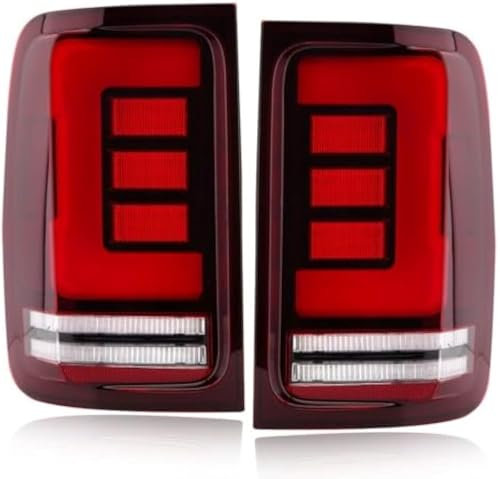 RUIHAHA Auto Rückleuchten für VW Amarok V6 2008-2020 Rücklicht Montage Heckleuchte Rückleuchte Hintere Bremsleuchte Hinten Stop Indicator Light Ersatz Einbauteile
