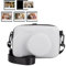 HIYQIN Protective Camera Case Compatible with Fujifilm Instax Wide 400, for Instax Wide 400/210/300, LOMO Hard EVA Bag Cover with Shoulder Strap, Pocket and Magnetic Frames - Grey