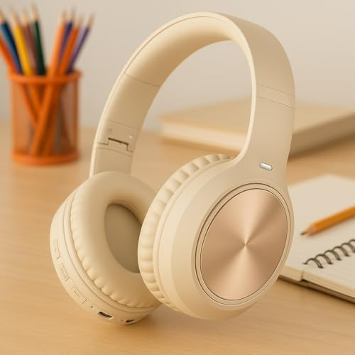 OHAANYY Cuffie Bluetooth Bambini Wireless Orecchie Gatto LED Microfono