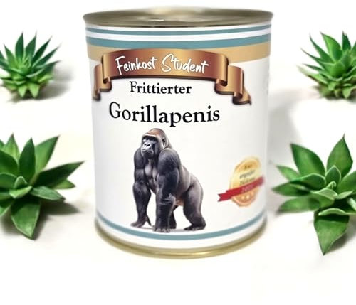 Frittierter Gorillapenis Gorilla Penis aus der Dose Scherzarktikel, Lustige Geschenkidee, Party-Brüller, Spaßgeschenk, Halloween, 1 April Geburtstagsgeschenk