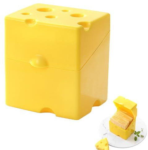 Boite a Fromage pour Frigo Récipient de Fromage en Tranches Boite Fromage Frigo avec Couvercle Économiseur de Fromage pour Cuisine Réfrigérateur 10.5 x 10 x 8 CM