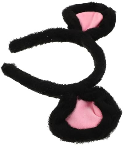 Baluue Cartoon Maus Stirnband Mit Ohren Plüsch Tier Accessoire Für Halloween Kostüm Süßes Mauskopfbedeckung Für Geburtstagsfeiern Und Cosplay