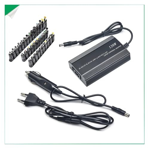 Multifunctional Laptop Power Supply car Charger Adapter Computer Adapter 120W Adjustable Voltage 110-240V 50/60Hz(120W 12DC EU)