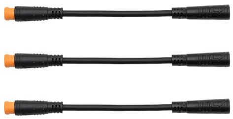 Ausi 3 PCS E-Bike Thumb Throttle Cable, 3-Pin Waterproof Connector Cable Wire For Electric Bike Conversion Kit(Male To Female)