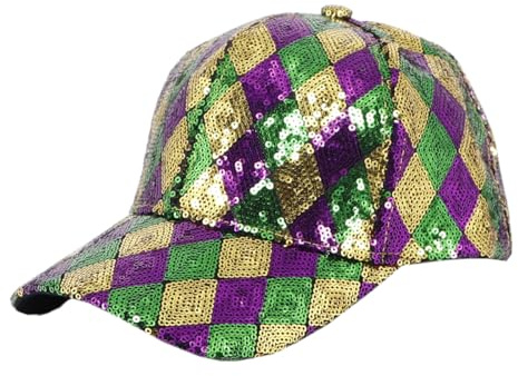 Awlsyj Sequin Baseball Cap for Women Girls Trucker Hat Sun Hat Golf Visor Hat Sparkly Bling 80s Party Hat for Hip Top Beach Travel