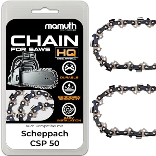2x Sägekette Kettensäge 50cm 1,5mm 0,325 76TG für Scheppach CSP 50