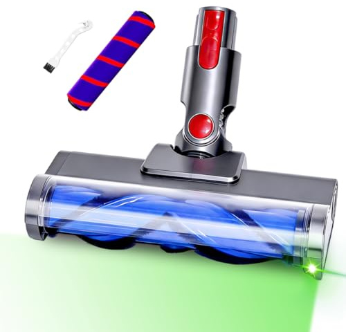 LHYNEE LED-Bürste Zubehör für Dyson V7/V8/V10/V11/V15 (Nicht für schlanke) | motorisierte Bürstenrolle, Schnellverschluss-Reinigungskopf für Teppich, Hartholz, Fliesenböden.(2 Bürste)