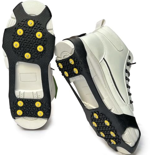 Generisch Spikes für Schuhe Winter schuhspikes zum überziehen schuhspikes schneeketten Spike überzieher für Schuhe antirutsch Spikes eiskrallen glatteis Schutz Spike