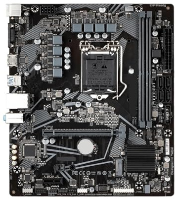 Carte Mère LGA 1200 H510M-H H510 Carte Mère PCI-E 4.0 2 DDR4 64 Go 4 SATA III Micro ATX for GIGABYTE, Replacement Part
