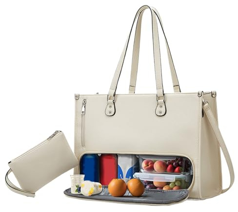 Generisch Laptoptasche für Damen,Isoliert mit Lunchfach | Arbeitstasche für Laptop, Telefon, Tablet, Buch, Essen - für Smartphone, Tablet, Essen, Getränke, Büro, Uni, Reisen, Outdoor, Geschäft,