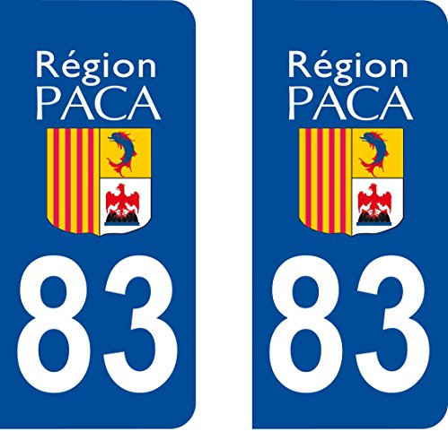 Aufkleber für Nummernschild, französisches Departement 83 Var