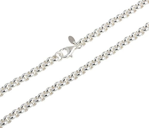 Silberketten Store Runde Erbskette - 5,4mm Breite - Länge wählbar 38cm-100cm - echt 925 Silber