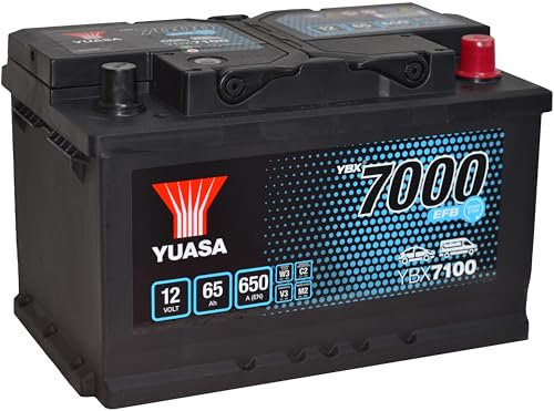 Yuasa YBX7100 12V 65Ah 650CCA EFB High Performance Start Stop Car Battery