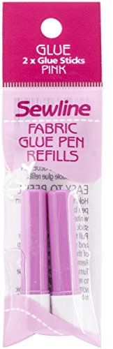 Sewline Water-Soluble Fabric Glue Pen Refill 2/Pkg-Pink