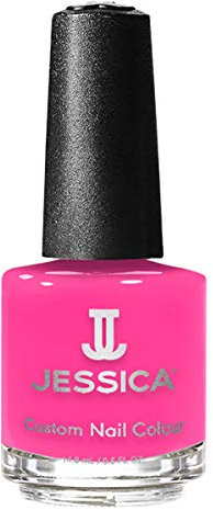 JESSICA Custom Colour Nail Polish | Award-Winning Polish | Strengthening Nail Polish, Long Lasting Nail Varnish | Chip-Resistant & Hard-Wearing for Salon-Quality Finish | Fluorescent Flamingo | 14.8ml