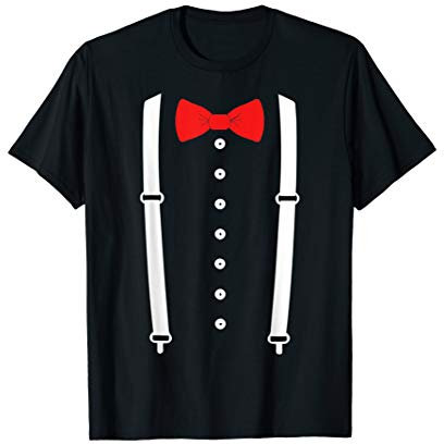 Kummerbund Hosenträger Smoking Kostüm T-Shirt