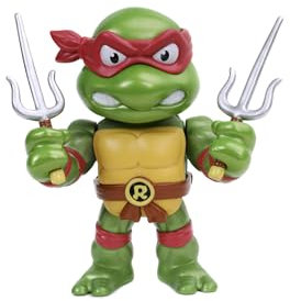Jada Toys Turtles Raphael Figur aus Die-cast, 10 cm, Sammelfigur, Druckguss, grün/rot