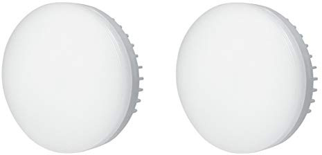GX53 LED Bulbs 7W GX53 7 Watt 700 Lumen Cool White 6000K GX53 Base CFL Replacement LED Puck Lights for Kitchen Under Cabinet Counter Exhibition Shop Showroom Lighting,48 LED 2835 SMD,Pack of 2