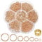 TOAOB 2300pcs Rose Gold Tone Open Jump Rings Jewellery Findings Jewelry Connector Rings 3mm to 10mm with Opener Tool for Jewelry Making