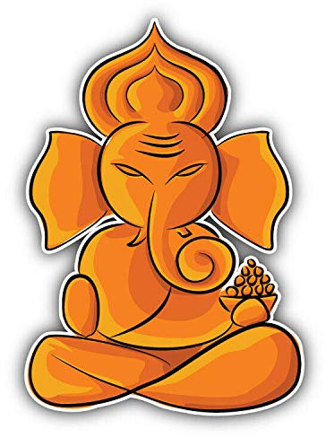10cm! Klebe-Folie Wetterfest Made-IN-Germany Lord Ganesha Hinduismus H2072 UV&Waschanlagenfest Auto-Aufkleber Sticker Decal