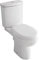 ONDÉE -Pack WC MELVILLE avec bride SH. H78xl37,5x63,5cm, Cuvette à alimentation verticale intégrée, Abattant en thermodur couvrant avec frein de chute, Mécanisme de chasse 3/6L silencieux